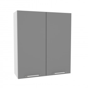 Квадро ВП 800 шкаф верхний высокий (Шоколад кожа/корпус Серый) в Искитиме - iskitim.katalogmebeli.com | фото