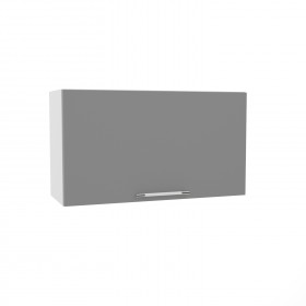 Квадро ВПГ 800 шкаф верхний горизонтальный высокий (Шоколад кожа/корпус Серый) в Искитиме - iskitim.katalogmebeli.com | фото