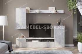 Мебель для гостиной МГС 4 (Белый/Цемент светлый) в Искитиме - iskitim.katalogmebeli.com | фото 1