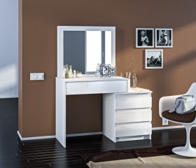 Медея СБ-3232 Стол туалетный Белый/Белый глянец в Искитиме - iskitim.katalogmebeli.com | фото