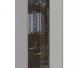 Милан СБ-3256 Шкаф-витрина Серый/МДФ Светло серый в Искитиме - iskitim.katalogmebeli.com | фото 4