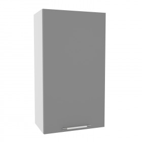 Монца ВП 601 шкаф верхний высокий (Белый софт/корпус Серый) в Искитиме - iskitim.katalogmebeli.com | фото