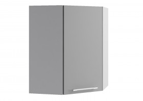 Монца ВПУ 600 Шкаф верхний угловой высокий (Белый софт/корпус Серый) в Искитиме - iskitim.katalogmebeli.com | фото