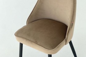 Набор стульев Милан 2 шт (беж велюр/белый) в Искитиме - iskitim.katalogmebeli.com | фото 3