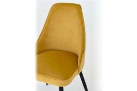 Набор стульев Милан 2 шт (желтый велюр/черный) в Искитиме - iskitim.katalogmebeli.com | фото 3