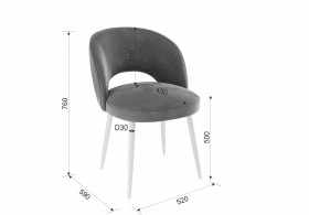 Набор стульев Моли 2 шт (синий велюр/черный) в Искитиме - iskitim.katalogmebeli.com | фото 2