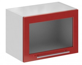 Олива ПГС 500 шкаф верхний горизонт. стекло Снег глянец в Искитиме - iskitim.katalogmebeli.com | фото