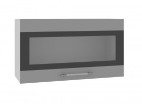 Олива ВПГСФ 800 Шкаф верхний горизонтальный со стеклом с фотопечатью высокий (Кофе с молоком/корпус Серый) в Искитиме - iskitim.katalogmebeli.com | фото