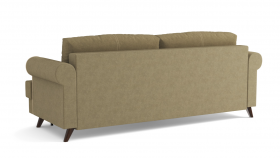 Оливер / диван - кровать 3-х местн. (еврокнижка) (велюр велутто коричневый 23 в Искитиме - iskitim.katalogmebeli.com | фото 2