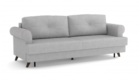 Оливер / диван - кровать 3-х местн. (еврокнижка) (велюр велутто серебряный 52 в Искитиме - iskitim.katalogmebeli.com | фото