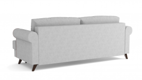 Оливер / диван - кровать 3-х местн. (еврокнижка) (велюр велутто серебряный 52 в Искитиме - iskitim.katalogmebeli.com | фото 3