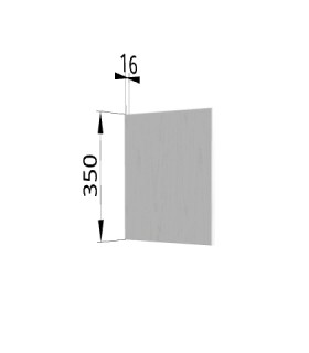 Панель торцевая (для шкафа горизонтального) ПГ Гарда (Белый) в Искитиме - iskitim.katalogmebeli.com | фото