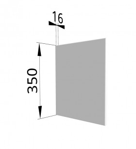 Панель торцевая (для шкафа горизонтального) ПГ Ройс (Белый софт) в Искитиме - iskitim.katalogmebeli.com | фото
