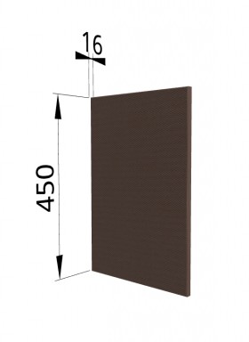 Панель торцевая (для шкафа горизонтального высокого) ВПГ Квадро (Шоколад кожа) в Искитиме - iskitim.katalogmebeli.com | фото