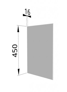 Панель торцевая (для шкафа горизонтального высокого) ВПГ Ройс (Белый софт) в Искитиме - iskitim.katalogmebeli.com | фото