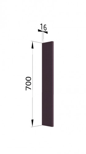 Панель торцевая (для шкафа торцевого верхнего) ПТ 400 Тито, Гарда (Пурпур) в Искитиме - iskitim.katalogmebeli.com | фото