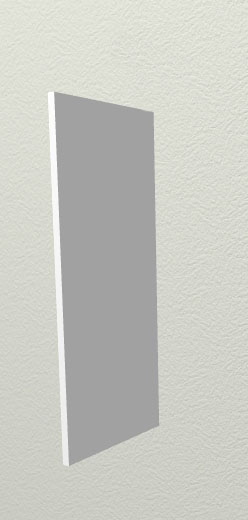 Панель торцевая П Капля (для шкафа верхнего) Белый в Искитиме - iskitim.katalogmebeli.com | фото