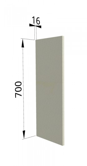 Панель торцевая П Квадро (для шкафа верхнего) Ваниль кожа в Искитиме - iskitim.katalogmebeli.com | фото