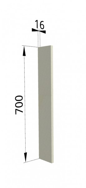 Панель торцевая ПТ 400 Квадро (для шкафа торцевого верхнего) Ваниль кожа в Искитиме - iskitim.katalogmebeli.com | фото