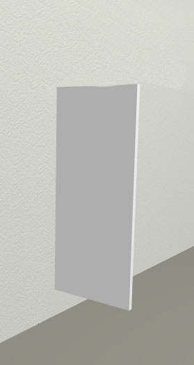 Панель торцевая СТ 400 Капля (для шкафа торцевого нижнего) Белый в Искитиме - iskitim.katalogmebeli.com | фото