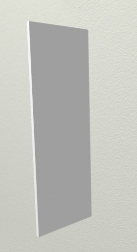 Панель торцевая ВП Капля (для шкафа верхнего высокого) Белый в Искитиме - iskitim.katalogmebeli.com | фото