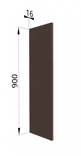 Панель торцевая ВП Квадро (для шкафа верхнего высокого) Шоколад кожа в Искитиме - iskitim.katalogmebeli.com | фото