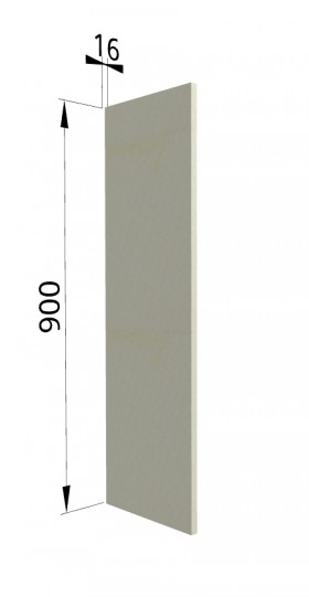 Панель торцевая ВП Квадро (для шкафа верхнего высокого) Ваниль кожа в Искитиме - iskitim.katalogmebeli.com | фото