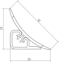 Плинтус LB-23, L=3000мм, черная сосна в Искитиме - iskitim.katalogmebeli.com | фото 2