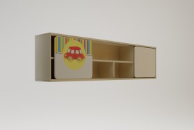 Полка между шкафами 1960 Клаксон (Бежевый/корпус Клен) в Искитиме - iskitim.katalogmebeli.com | фото