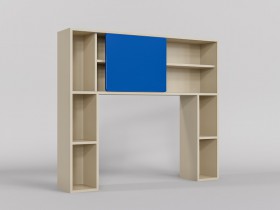 Полка на стол Скай люкс (Синий/корпус Клен) в Искитиме - iskitim.katalogmebeli.com | фото