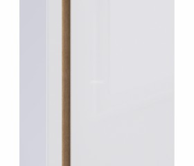 Веста СБ-2259 Шкаф 2х дверный с зеркалом Дуб Бунратти/Белый глянец в Искитиме - iskitim.katalogmebeli.com | фото 3