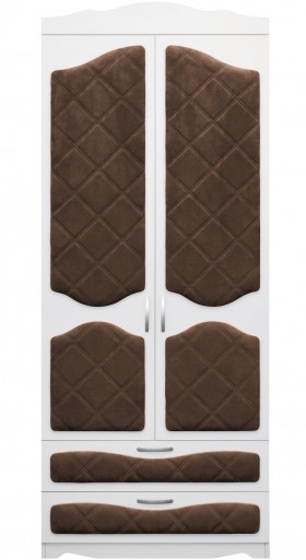 Шкаф 2-х створчатый с ящиками серии Иллюзия 08 Шоколад в Искитиме - iskitim.katalogmebeli.com | фото