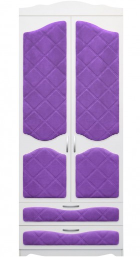 Шкаф 2-х створчатый с ящиками серии Иллюзия 32 Фиолетовый в Искитиме - iskitim.katalogmebeli.com | фото