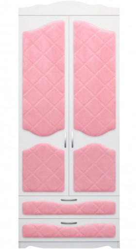Шкаф 2-х створчатый с ящиками серии Иллюзия 36 Светло-розовый в Искитиме - iskitim.katalogmebeli.com | фото