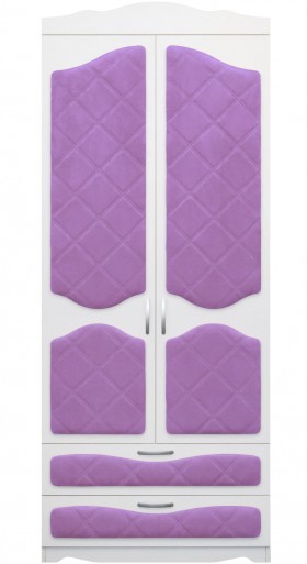 Шкаф 2-х створчатый с ящиками серии Иллюзия 67 Светло-фиолетовый в Искитиме - iskitim.katalogmebeli.com | фото
