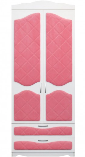 Шкаф 2-х створчатый с ящиками серии Иллюзия 89 Розовый в Искитиме - iskitim.katalogmebeli.com | фото