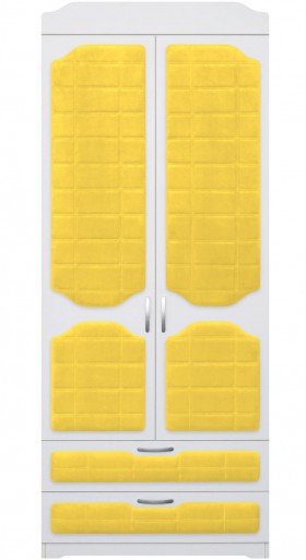 Шкаф 2-х створчатый с ящиками серии Спорт 74 Жёлтый в Искитиме - iskitim.katalogmebeli.com | фото