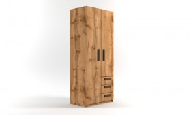 Шкаф 2-х створчатый с ящиками Шервуд (Дуб Вотан) в Искитиме - iskitim.katalogmebeli.com | фото 1