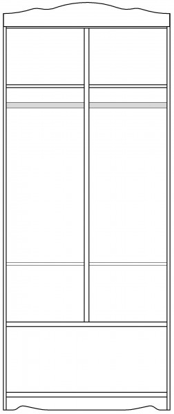 Шкаф 2-х створчатый серии Иллюзия 99 Серый в Искитиме - iskitim.katalogmebeli.com | фото 5
