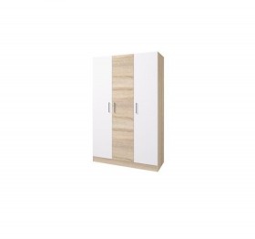 Шкаф 3-х створчатый Леси (Сонома/Белый) в Искитиме - iskitim.katalogmebeli.com | фото