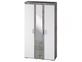 Шкаф 3-х створчатый ШК-30 МС Инстайл (бетон/белый) в Искитиме - iskitim.katalogmebeli.com | фото 1