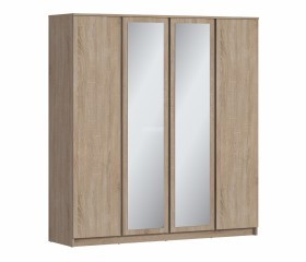 Веста СБ-3082 Шкаф 4х дверный с зеркалами Дуб Сонома в Искитиме - iskitim.katalogmebeli.com | фото