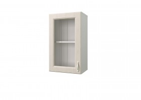 Шкаф с витриной Принцесса (Бежевый/Белый/ширина 400) в Искитиме - iskitim.katalogmebeli.com | фото