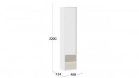 Шкаф для белья комбинированный «Сканди» Дуб Гарден/Белый/Глиняный серый в Искитиме - iskitim.katalogmebeli.com | фото 3