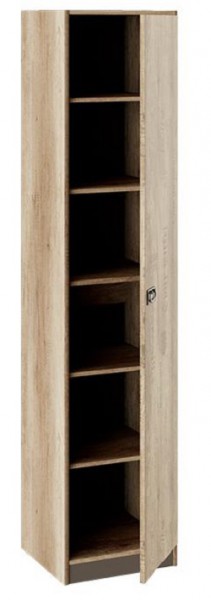 Шкаф для белья «Пилигрим» (Дуб Каньон светлый, Фон серый) в Искитиме - iskitim.katalogmebeli.com | фото 2