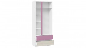 Шкаф для одежды комбинированный «Сканди» Дуб Гарден/Белый/Лиловый в Искитиме - iskitim.katalogmebeli.com | фото 2