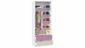 Шкаф для одежды комбинированный «Сканди» Дуб Гарден/Белый/Лиловый в Искитиме - iskitim.katalogmebeli.com | фото 4