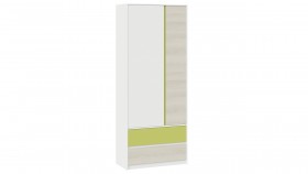Шкаф для одежды комбинированный «Сканди» Дуб Гарден/Белый/Зеленый в Искитиме - iskitim.katalogmebeli.com | фото