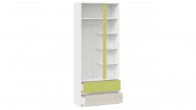 Шкаф для одежды комбинированный «Сканди» Дуб Гарден/Белый/Зеленый в Искитиме - iskitim.katalogmebeli.com | фото 3