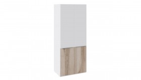 Шкаф для одежды с 2 дверями «Синди» (Белый глянец/Дуб Делано) в Искитиме - iskitim.katalogmebeli.com | фото